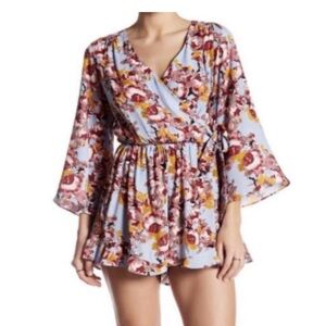 ASTR The Label Floral Wrap Romper